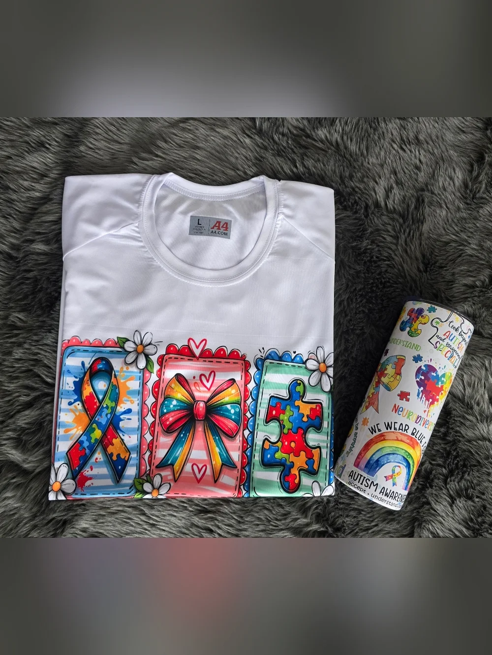 Autism Awareness Graphic Tee - White Womens Size Large New✨️ - Picture 4 of 6